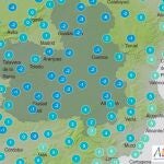 Predicción general temperaturas en C-LM a las 9:00 horas del 26 de diciembre