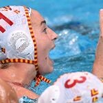 Maica García celebra un gol en los pasados Juegos de Tokio