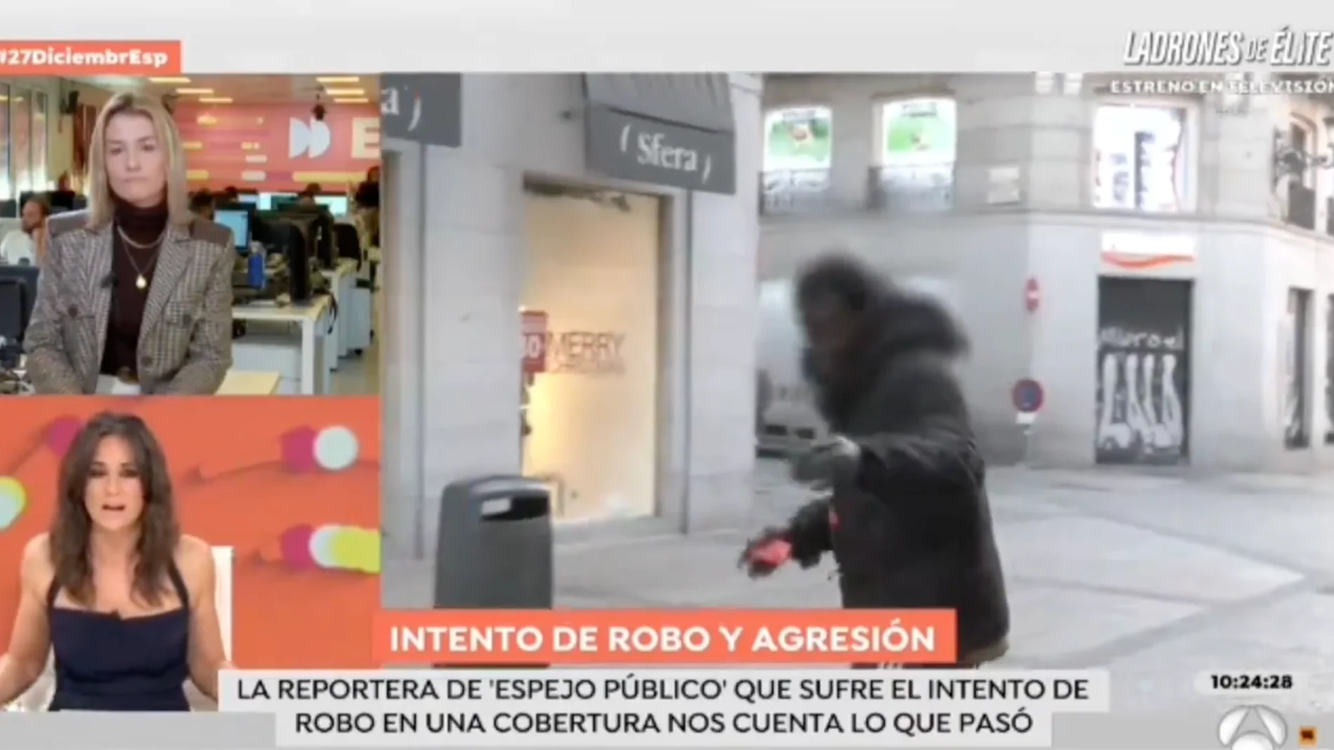 Una reportera de 'Espejo Público' sufre un intento de robo y agresión