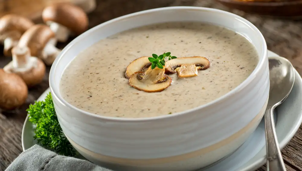 Crema de champiñones