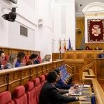 Pleno en las Cortes para aprobar los presupuestos de Castilla-La Mancha. Fecha: 20/12/2023.
