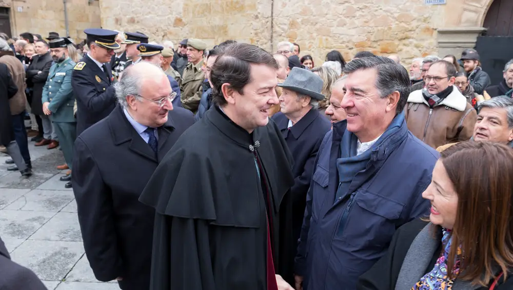 El presidente de la Junta de Castilla y León, Alfonso Fernández Mañueco, asiste al acto de homenaje a Unamuno