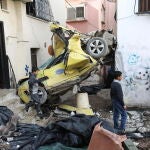 Damage in the Nur Shams camp following Israeli military raid