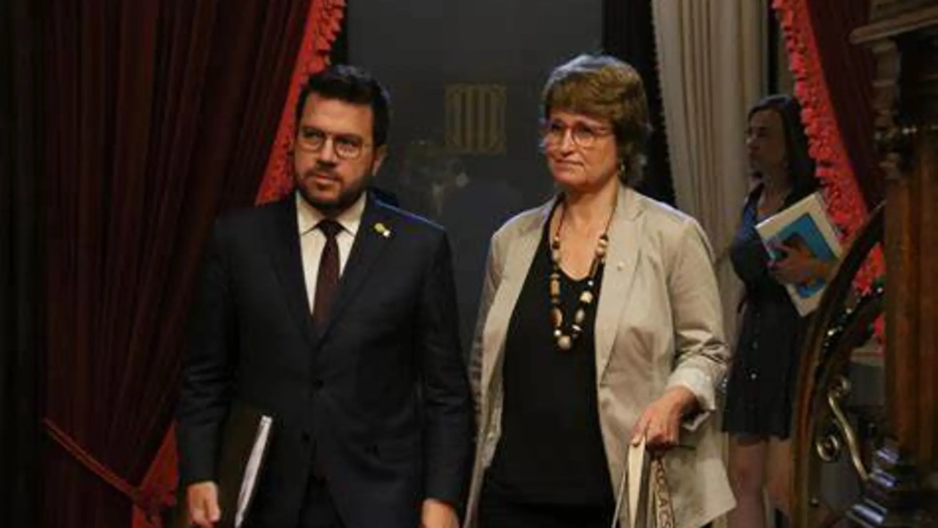 Pere Aragonès y Anna Simó