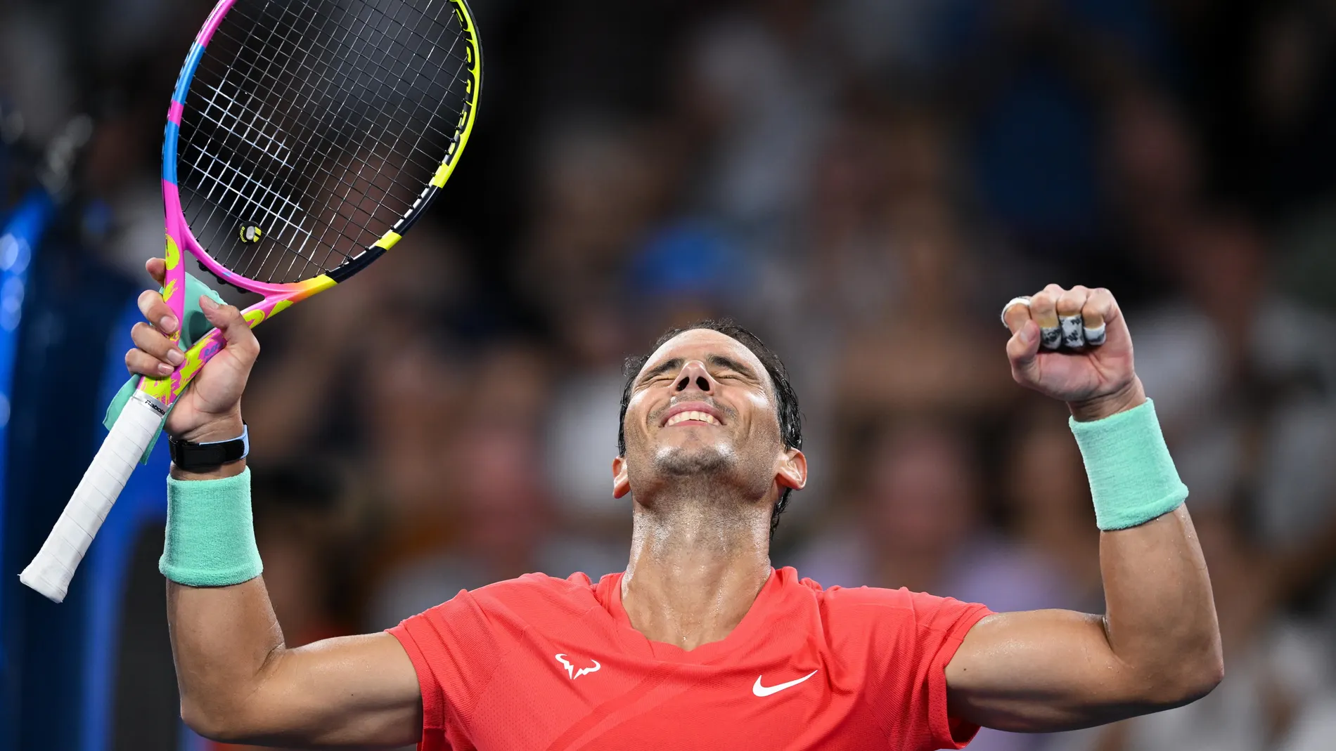 El español Rafael Nadal se impuso este jueves con contundencia por 6-1 6-2 al australiano Jason Kubler en la segunda ronda del torneo de Brisbane, en su segundo partido tras su victoriosa reaparición ante el austriaco Dominic Thiem el martes. EFE/ZAIN MOHAMMED PROHIBIDO SU USO EN AUSTRALIA Y NUEVA ZELANDA