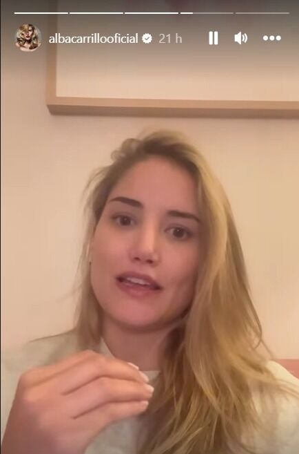Alba Carrillo responde a sus haters a través de un story de Instagram