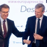 Feijóo presenta a Alfonso Rueda en un Desayuno Informativo de Europa Press