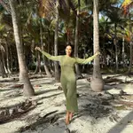 Vicky Martín Berrocal con vestido de rebajas de Zara.