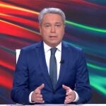Vicente Vallés en un momento del telediario de "Antena 3"