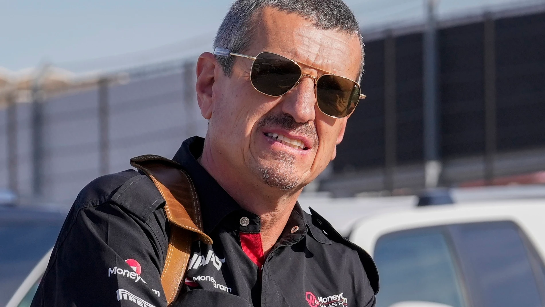 FILE - Guenther Steiner arrives before the sprint shootout ahead of the Formula One U.S. Grand Prix auto race at Circuit of the Americas, Saturday, Oct. 21, 2023, in Austin, Texas. Steiner, the first employee hired by Haas F1 and one of the stars of the Netflix docuseries on Formula One, has not been retained as team principal after a decade with the organization. Gene Haas made the announcement Wednesday, Jan. 10, 2024, and said director of engineering Ayo Komatsu, who started with Haas as c...
