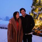 Tamara Falcó con look muy abrigado para la nieve.