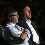 Carles Puigdemont y Oriol Junqueras