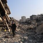 Imagen de archivo de la destrucción causada por al guerra