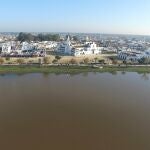 Vista aérea de la aldea de El Rocío (Huelva) .AYUNTAMIENTO DE ALMONTE