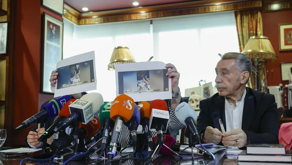 Rueda de prensa de los abogados de la familia Sancho en Madrid en enero de 2024