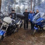 Moteros que participan en la concentración de Cantalejo