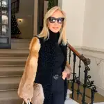 Carmen Lomana con abrigo de pelo.