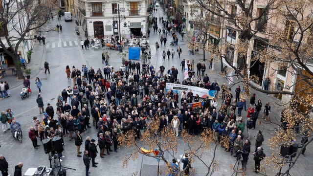Concentración de esta mañana por la recuperación del Derecho Civil valenciano
