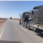 Una de las piezas, trasladada por carretera