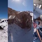 Un joven encuentra los restos del avión utilizado durante el rodaje de "La sociedad de la nieve" mientras esquiaba en Sierra Nevada