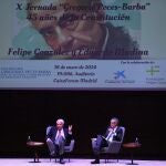 Felipe González asegura que la Constitución está siendo atacada de forma "despiadada" y pide a la sociedad que reaccione