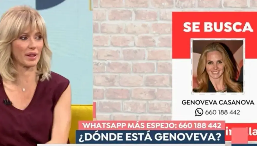 Susanna Griso hablando de Genoveva Casanova