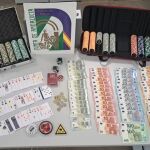 Material intervenido en la operación de la Policía Adscrita en El Cuervo (Sevilla).