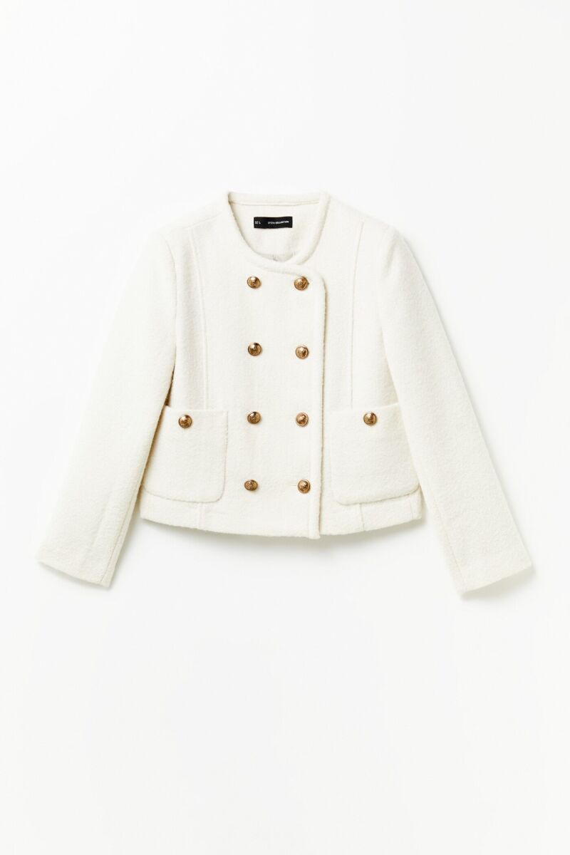 Chaqueta corta con cierre frontal