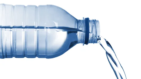 Botella de plástico de agua