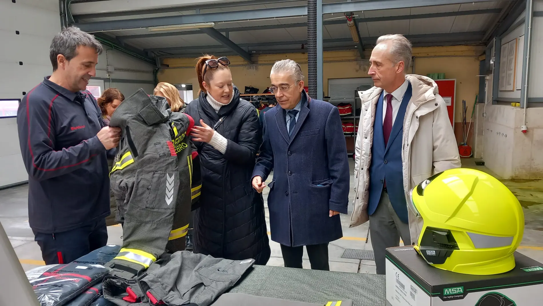 Irene Cortes durante su visita a Miranda de Ebro