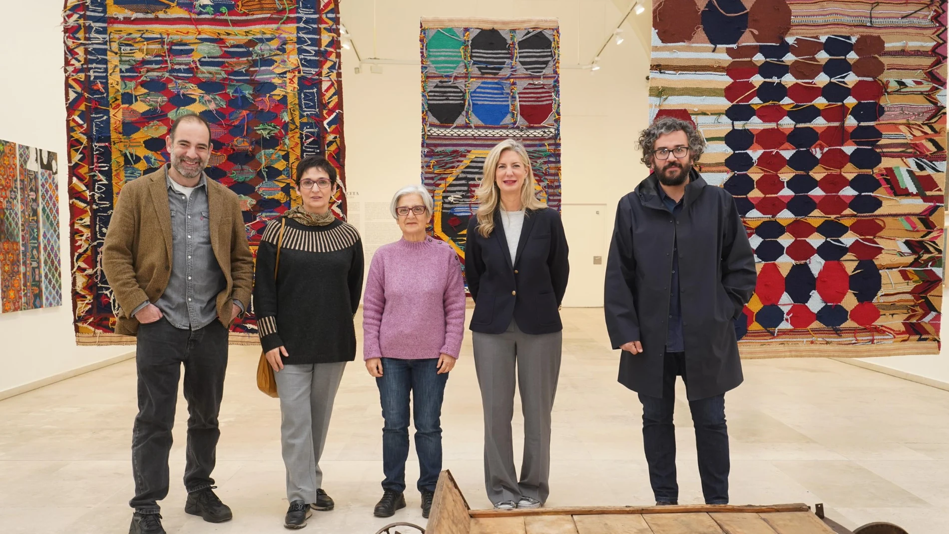 Teresa Lanceta presenta la muestra junto a Irene Carvajal, Javier Hontoria y Ángel Calvo