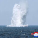 Explosión del dron submarino Haeil norcoreano en una prueba en 2023