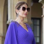 Pilar de Arce con vestido de invitada.
