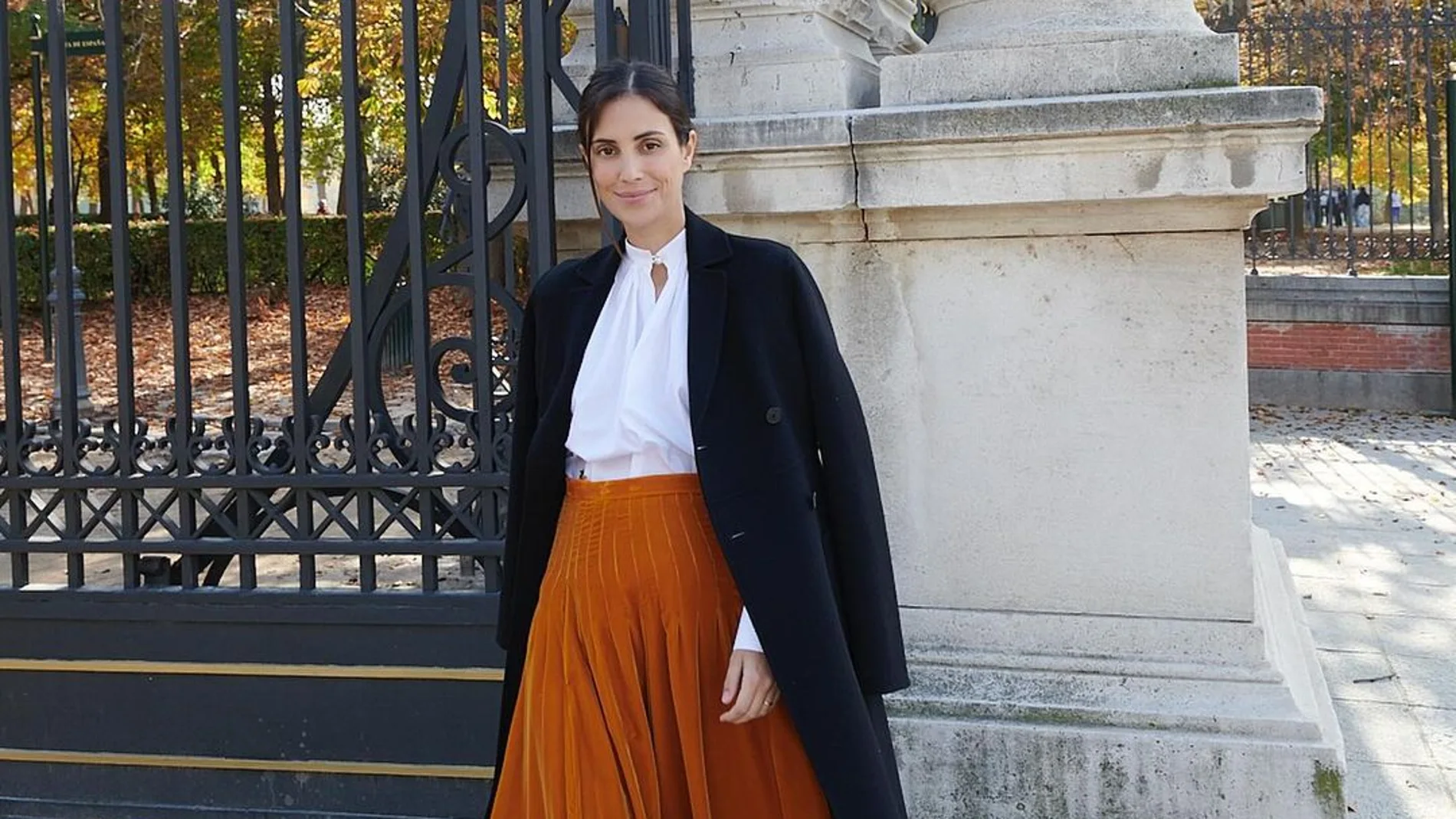 Sassa de Osma con su look para el desfile de Dior.