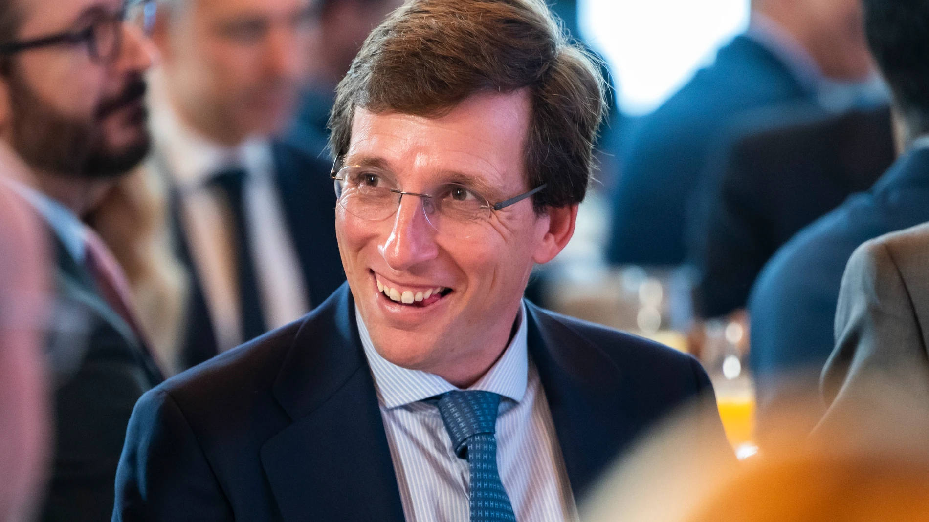 January 16, 2024, Madrid, Madrid, Spain: Jose Luis Martinez Almeida, mayor of Madrid, seen smiling at the event called "Desayuno Informativo" promoted by the Europa Press news agency at the Hotel Rosewood Villa Magna in Madrid.16/01/2024