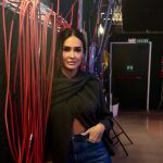 Vicky Martín Berrocal con abrigo de Zara.