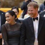 Meghan Markle y el príncipe Harry, en el estreno de "El Rey León" en Londres en 2019