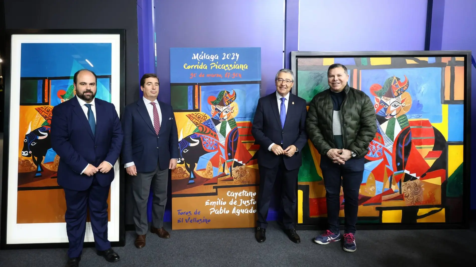 Pedro Sandoval ilustra el cartel de la Picassiana de Cayetano, Emilio de Justo y Pablo Aguado
