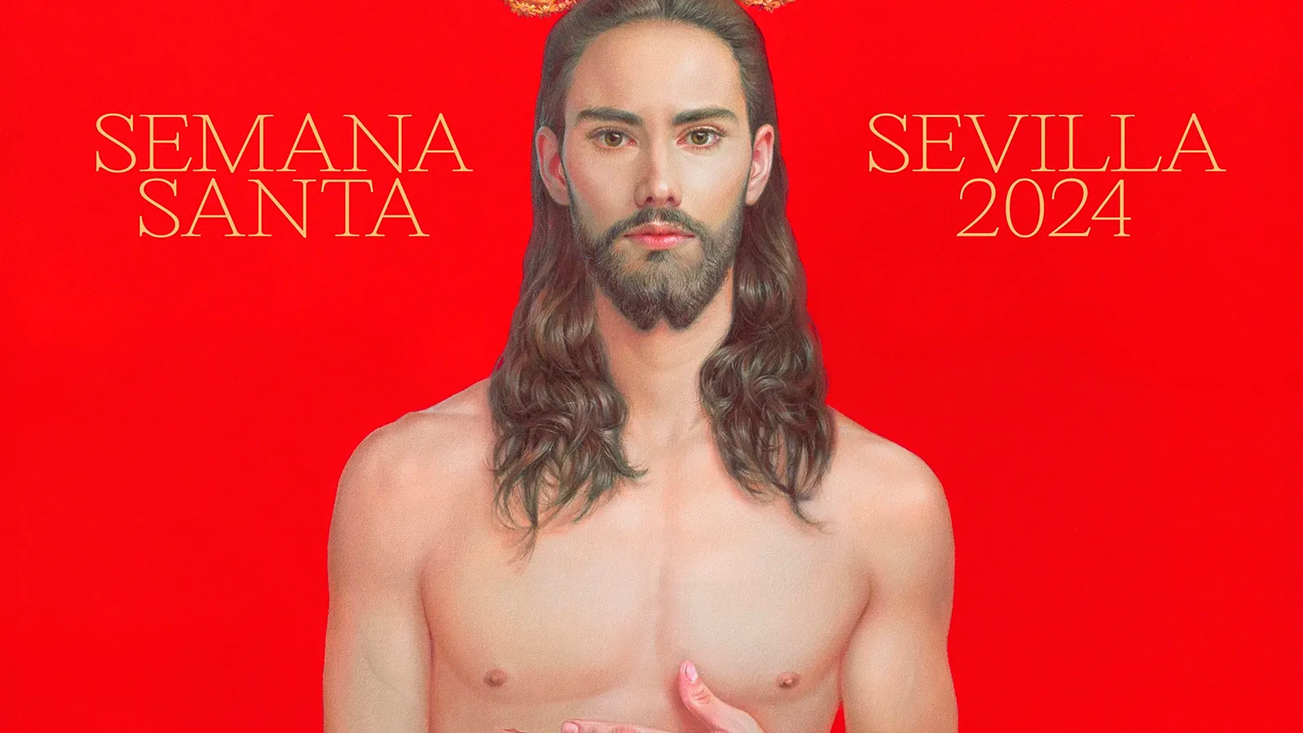 SEVILLA, 27/01/2024,- La imagen de un muy joven Cristo resucitado cubierto levemente de cintura para abajo será la que anuncie la Semana Santa de Sevilla de 2024, una imagen al más puro estilo del pintor sevillano Salustiano García, que, con su hijo Horacio como modelo, se ha hecho viral en redes sociales en menos de una hora. EFE/Consejo de Hermandades y Cofradías/ **SOLO USO EDITORIAL / SOLO DISPONIBLE PARA ILUSTRAR LA NOTICIA QUE ACOMPAÑA (CRÉDITO OBLIGATORIO)**