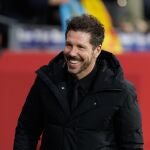 Diego Pablo Simeone, head coach of Atletico de Madrid, looks on during the Spanish League, LaLiga EA Sports, football match played between Atletico de Madrid and Valencia CF at Civitas Metropolitano stadium on January 28, 2024 in Madrid, Spain.