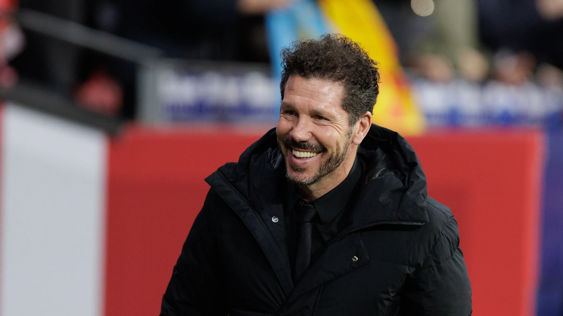 Diego Pablo Simeone, head coach of Atletico de Madrid, looks on during the Spanish League, LaLiga EA Sports, football match played between Atletico de Madrid and Valencia CF at Civitas Metropolitano stadium on January 28, 2024 in Madrid, Spain.