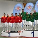 La Princesa Leonor, junto a su esquipo de esgrima de la Academia Militar de Zaragoza