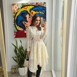 Paula Echevarría con vestido y botas.