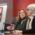 Cristian Ayala y María Jesús Delgado en la presentación del cartel