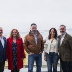Abascal con los cabezas de lista de las cuatro provincias. 