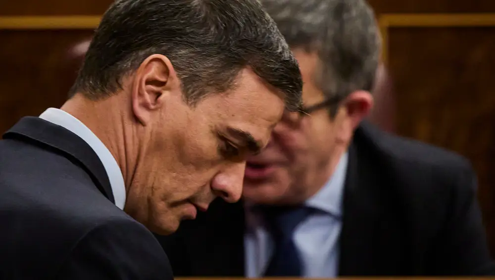 Pedro Sánchez durante la sesión plenaria en el Congreso