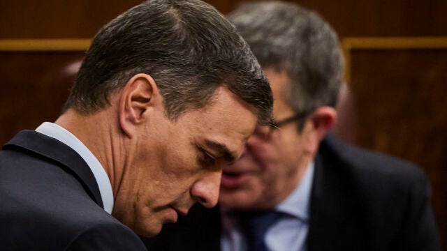 Pedro Sánchez durante la sesión plenaria en el Congreso