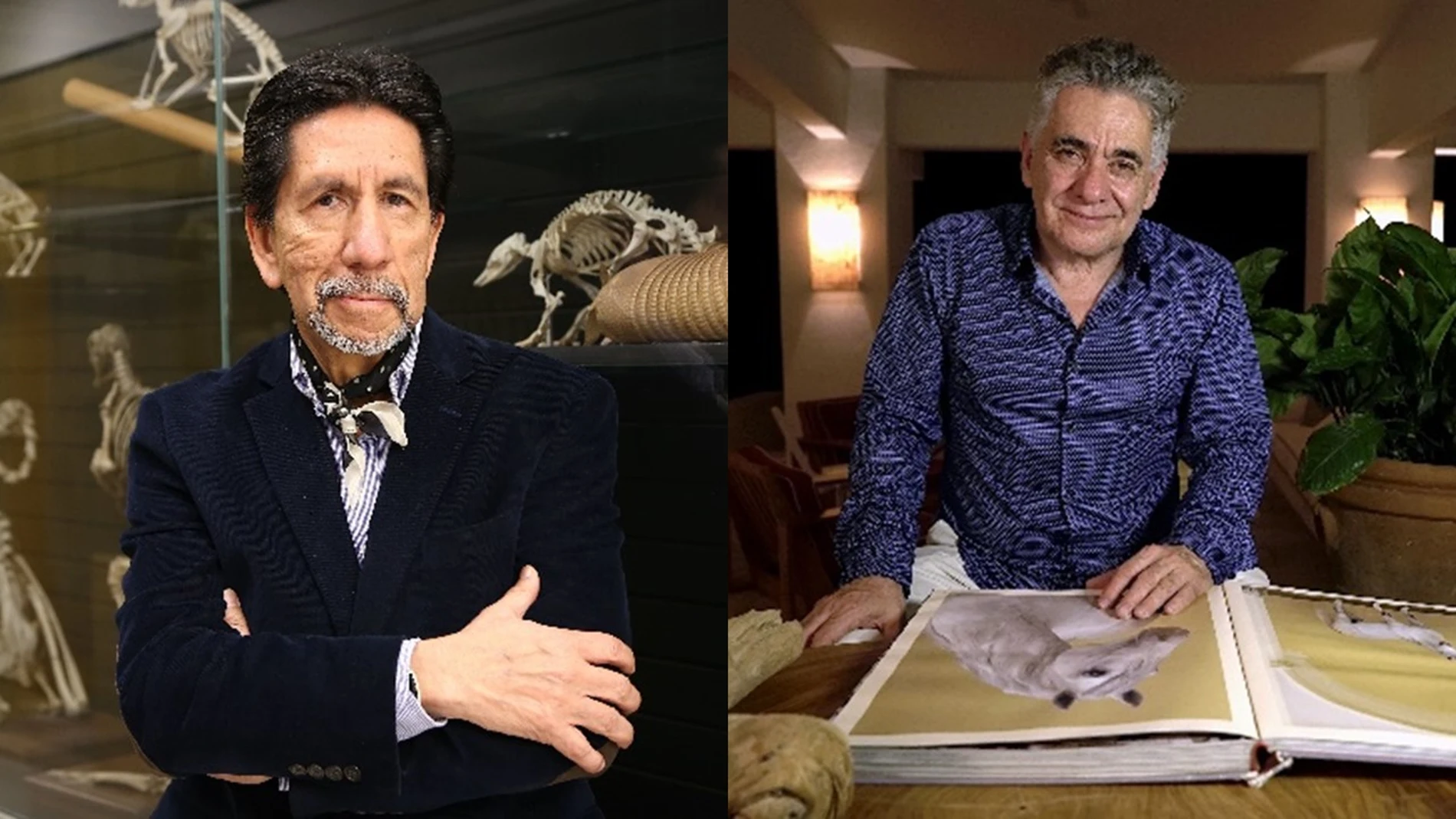 Los profesores Gerardo Ceballos, de la Universidad Nacional Autónoma de México, UNAM (derecha) y Rodolfo Dirzo, de la Universidad de Stanford (Izquierda)