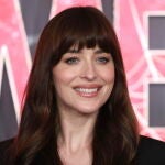 Dakota Johnson en la presentación de su nueva película en Londres.