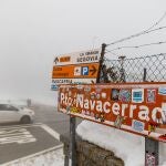 Cartel de inicio del puerto de Navacerrada, en Segovia